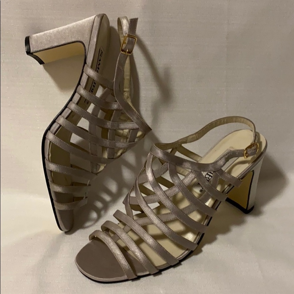 NEW Sam & Libby Heel Strappy Open Toe Dress Shoes 7.5